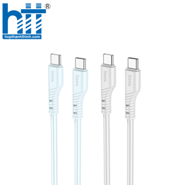 Cáp dữ liệu sạc silicon 60W màu pha lê X97 Type-C đến Type-C