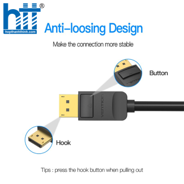 Cáp chuyển đổi DP sang HDMI dài 3M Vention Model : HADBI