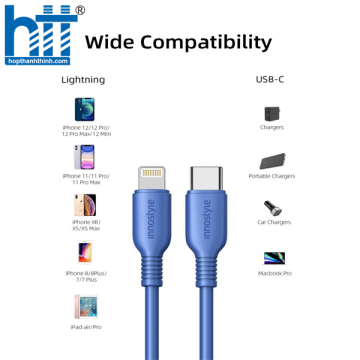 CÁP USB-C TO LIGHTNING 20W/60W INNOSTYLE JAZZY 1.2M MFI IPHONE/IPAD J-ICL120BK