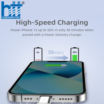 CÁP IPHONE 14 I 13 I 12 INNOSTYLE POWERFLEX USB-C TO LIGHTNING MFI 1.5M 20/30/60W ICL150ALSLV