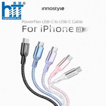 CÁP C-TO-C INNOSTYLE POWERFLEX 100W/10GBPS 4K/60HZ ICC200ALBLK