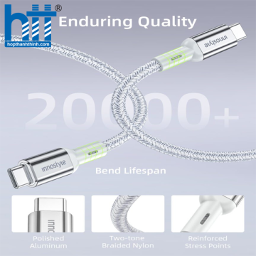 CÁP C-TO-C INNOSTYLE POWERFLEX 100W/10GBPS 4K/60HZ ICC200ALSLV