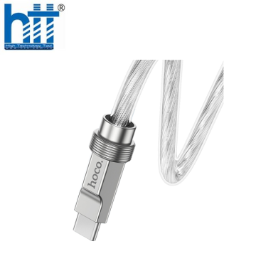 Cáp sạc U113 silicone TYPE C - TYPE C 100W (Trắng)