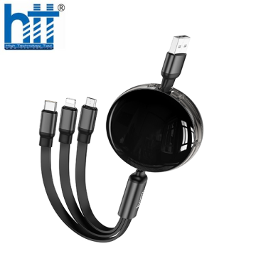Cáp Sạc Hoco X78 3in1 USB (Màu Đen)