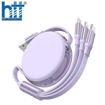 Cáp Sạc Hoco X78 3in1 USB (Màu Tím)