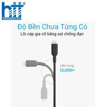 Cáp Anker Powerline II 0.9M 3 in 1 - A8436021(Lightning-Type C-Micro USB)