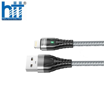Cáp Sạc Nhanh Báo Đèn Hoco ME3 Type-C 1M 3A (Xám)