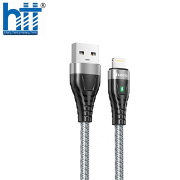 Cáp Sạc Nhanh Báo Đèn Hoco ME3 Type-C 1M 3A (Xám)