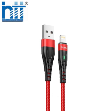 Cáp Sạc Nhanh Báo Đèn Hoco ME3 Lightning 1M 3A (Đỏ)