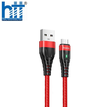 Cáp Sạc Nhanh Báo Đèn Hoco ME3 Micro 1M 3A (Đỏ)