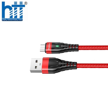 Cáp Sạc Nhanh Báo Đèn Hoco ME3 Micro 1M 3A (Đỏ)