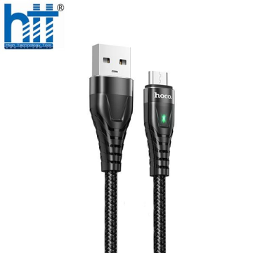 Cáp Sạc Nhanh Báo Đèn Hoco ME3 Micro 1M 3A (Xám)