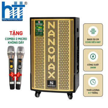 Loa Kéo Nanomax SK-12X3 Bass 30cm 380w Karaoke Bluetooth