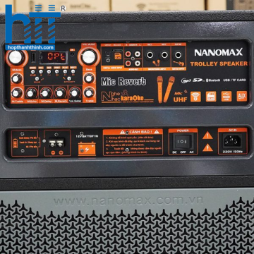 Loa Kéo Bình & Điện Nanomax Pro-803 Bass Đôi 40cm 1800w