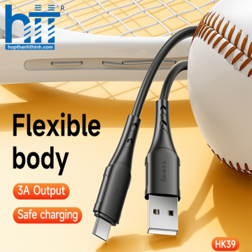  Cáp Sạc Hoco HK39 Micro 1M 3A (Đen)