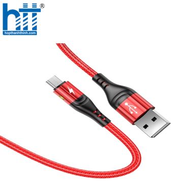 Cáp Sạc Báo Đèn ME10 Micro 1M 3A (Đỏ)
