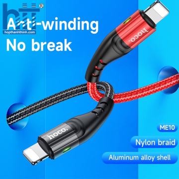 Cáp Sạc Báo Đèn ME10 Lightning 1M 3A (Đen)