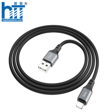 Cáp X86 Lightning Spear silicone charging data cable 1M, 2.4A (Đen)