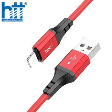 Cáp X86 Lightning Spear silicone charging data cable 1M, 2.4A (Đỏ)