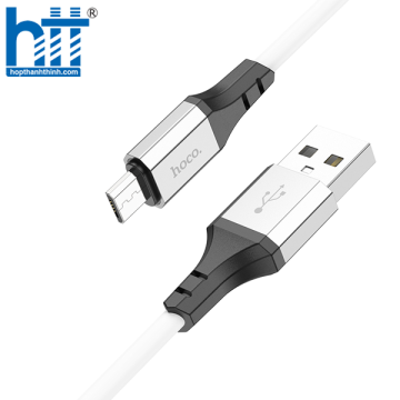 Cáp X86 Micro Spear silicone charging data cable 1M, 2.4A (Trắng)