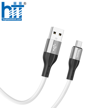 Cáp Sạc X72 Creator silicone charging data cable for Micro, 1M, 2.4A (Trắng)