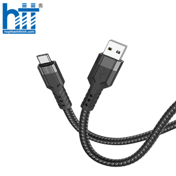 CÁP SẠC U110 Type-C charging data cable 1.2M, 2.4A (Đen)