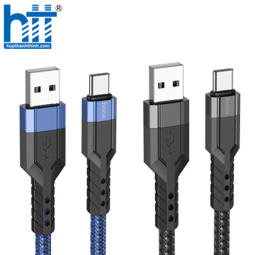 CÁP SẠC U110 Type-C charging data cable 1.2M, 2.4A (Xanh)