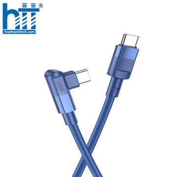 CÁP SẠC U108 Type-C to Type-C 100W charging data cable 2M, 100W 20V/5A, (Xanh)