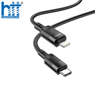 CÁP SẠC U106 Moulder PD charging data cable for Lightning 1.2M PD20W (Đen)