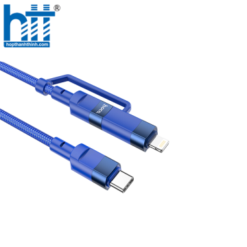 Cáp sạc U106 2-in-1 20W PD/100W Moulder cho Type-C to Type-C/iPhone (Xanh)