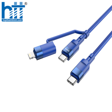 Cáp sạc U106 2-in-1 20W PD/100W Moulder cho Type-C to Type-C/iPhone (Xanh)