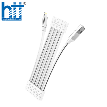 CÁP SẠC U103 Magneetic absonrption charging data cable for Lightning 1M 2.4A (Trắng)