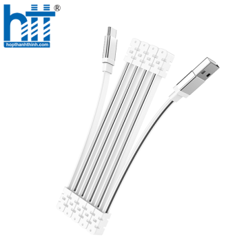 Cáp Sạc U103 Magneetic absonrption charging data cable for Type-C 1M, 3A (Trắng)