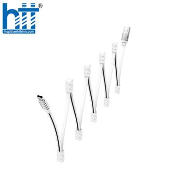 Cáp Sạc U103 Magneetic absonrption charging data cable for Type-C 1M, 3A (Trắng)