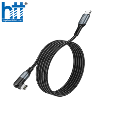 Cáp Sạc U100 Orbit PD fast charging data cable for Lightning 1M, 3A, PD20W (Đen)