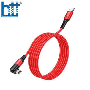 Cáp Sạc U100 Orbit PD fast charging data cable for Lightning 1M, 3A, PD20W (Đỏ)