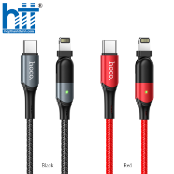 Cáp Sạc U100 Orbit PD fast charging data cable for Lightning 1M, 3A, PD20W (Đỏ)