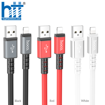Cáp Sạc X85 Lightning Strength charging data cable 1M, 2.4A (Đen)