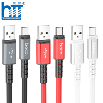 Cáp Sạc X85 Type-C Strength charging data cable 1M, 3A (Đỏ)