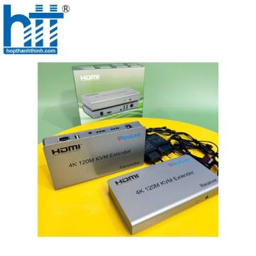 Bộ kéo dài HDMI qua cáp mạng Lan 120M 4K kèm cổng USB và - Audio 3.5