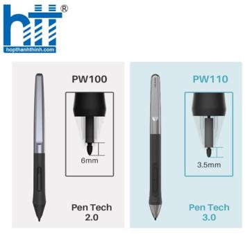 Bút vẽ Huion PW110 - Dùng cho H641P, H951P, H1061P (Black/Pink)