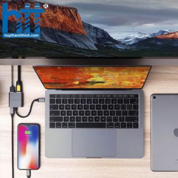 Cổng chuyển đổi Hyperdrive 3-in-1 4k HDMI Hub USBC (HD259A)