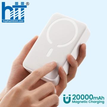 Pin sạc dự phòng OS-Baseus Magnetic Mini Wireless Fast Charge Power Bank 20000mAh 20W White