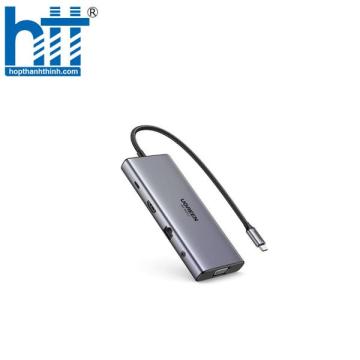 Hub USB Type-C 11 trong 1 HDMI 4K@60Hz, VGA 1080p, USB-C, USB-A, RJ45, SD/TF, 3.5mm Ugreen 45520